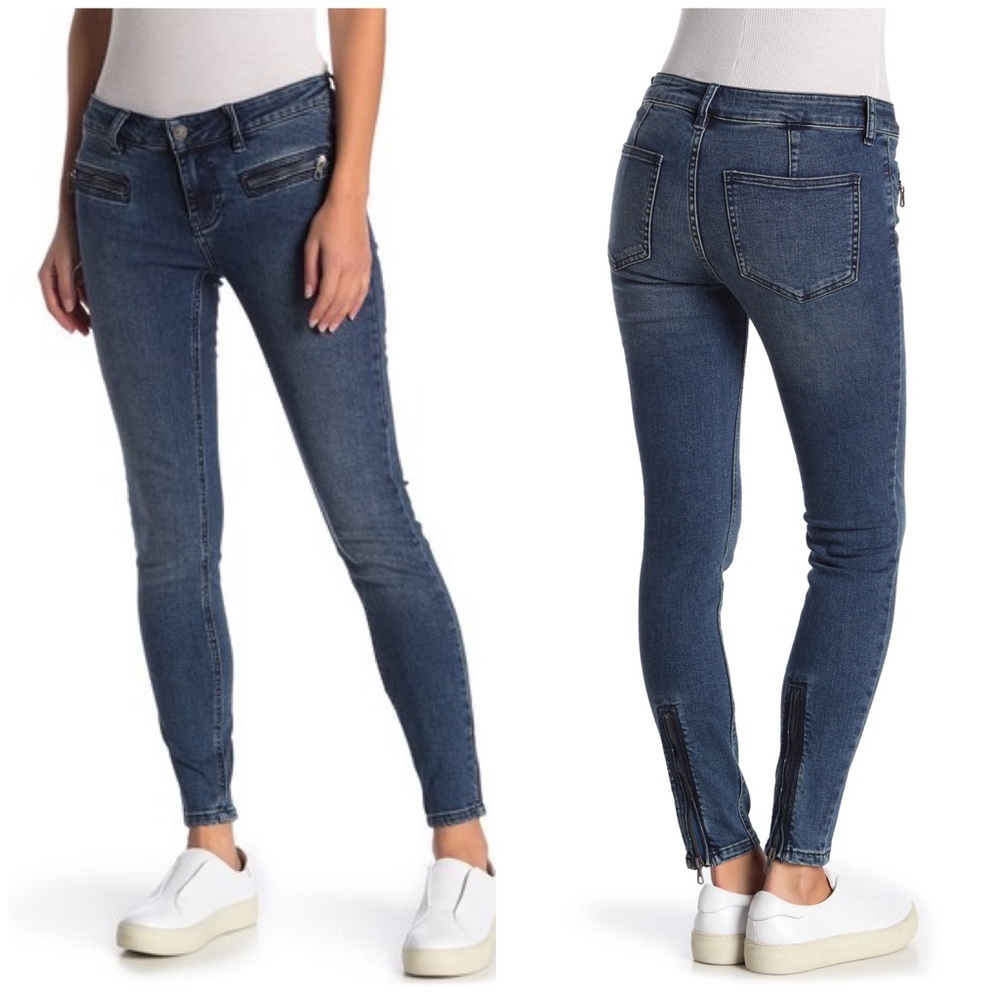 Free People Jet Low Rise Skinny Jeans Size 30
